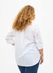 Shirtblouse met Engels borduurwerk en 3/4-mouwen, Bright White, Model image number 1