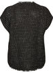 Geruite gilet met decoratieve knopen, Zwart, Packshot image number 1