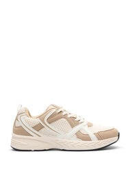 Sportieve sneakers met mesh, Beige