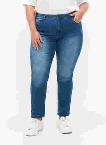 Slim fit Emily jeans met normale taille, Light blue, Model image number 2