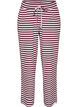 Gestreepte pyjamabroek met een high waist en wijde pijpen, Rood, Packshot image number 0