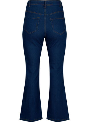 FLASH - Hoog getailleerde jeans met bootcut, Blue denim, Packshot image number 1