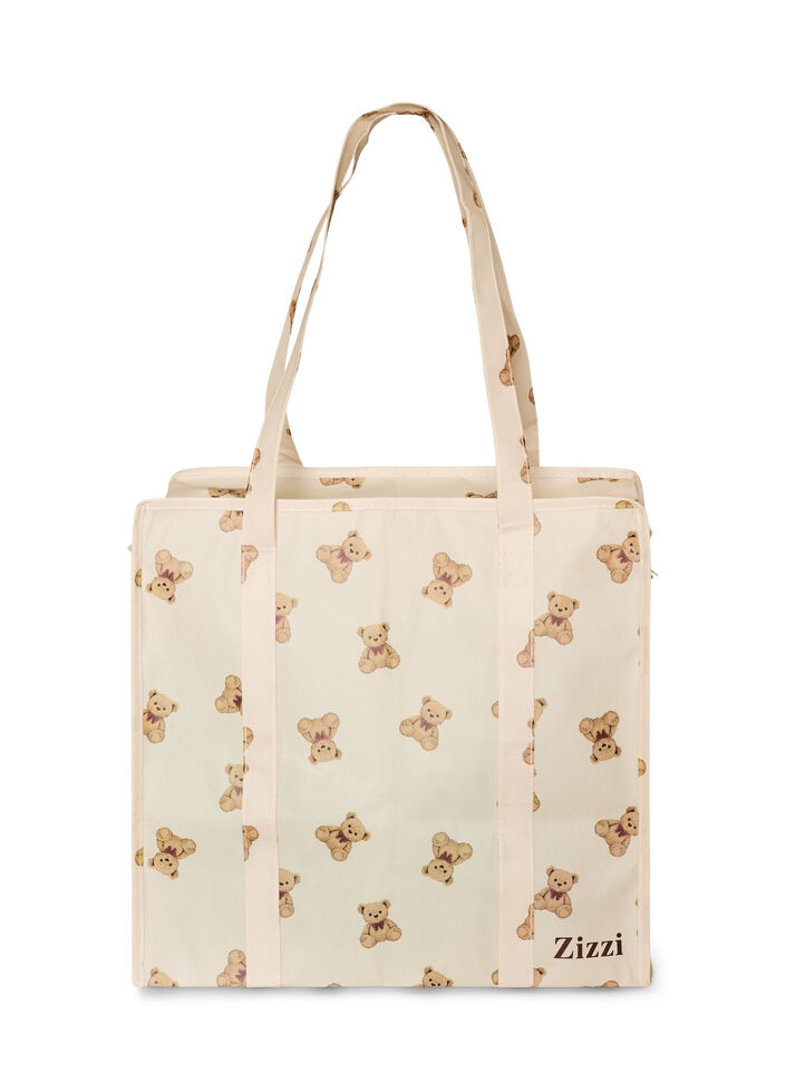 Shoppingtas met ritssluiting, Beige, Packshot image number 1