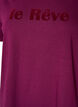 T-shirt van biologisch katoen met velourstekst, Paars, Packshot image number 2