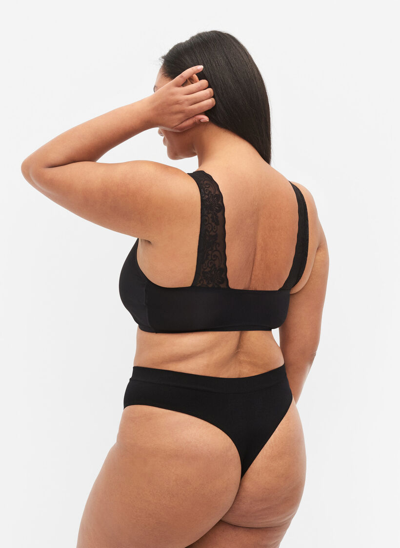 2-pack basic string met normale taille, Black, Model image number 1