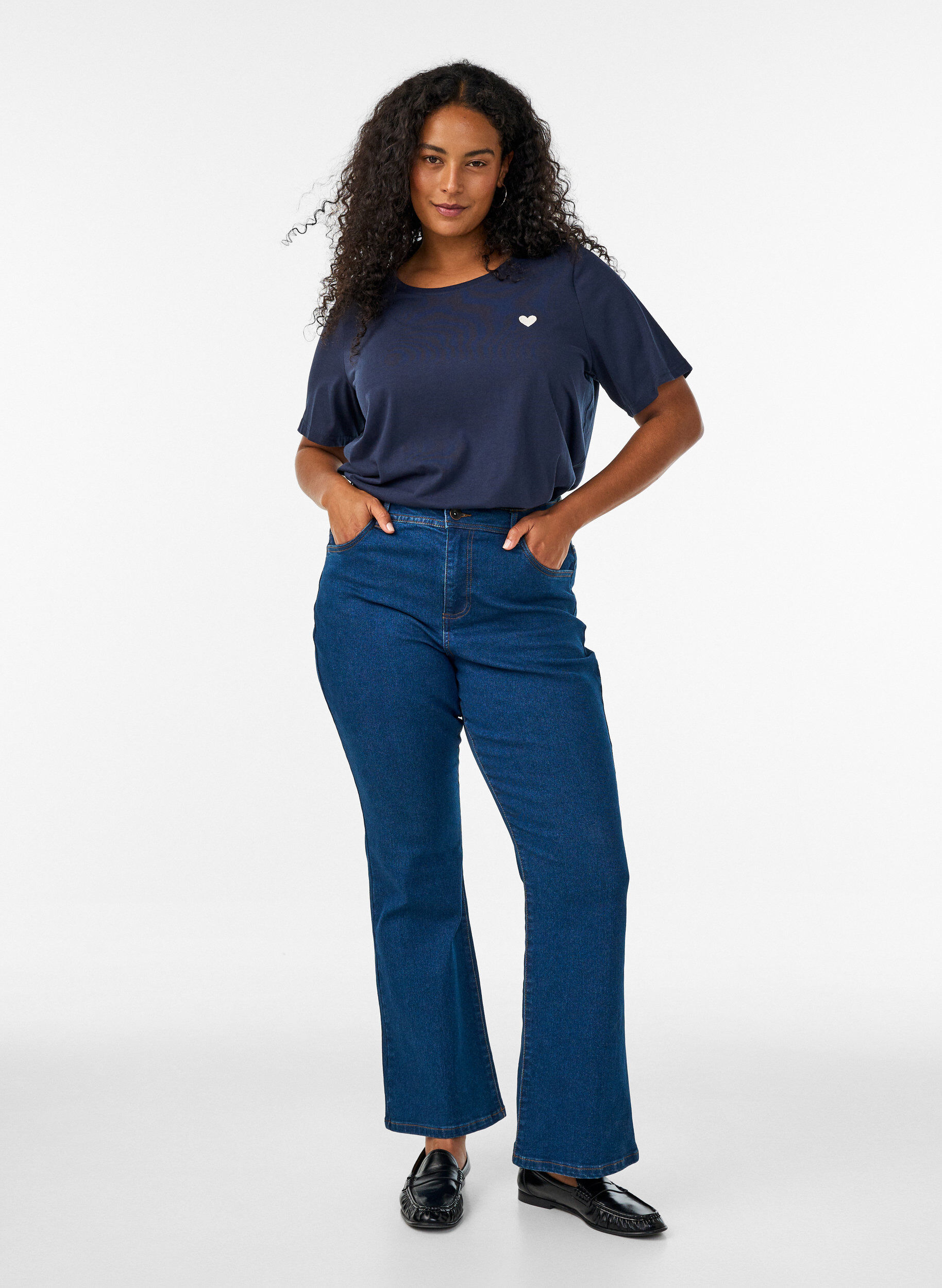 ZizziT-shirt met print, Blauw, Model image number 1