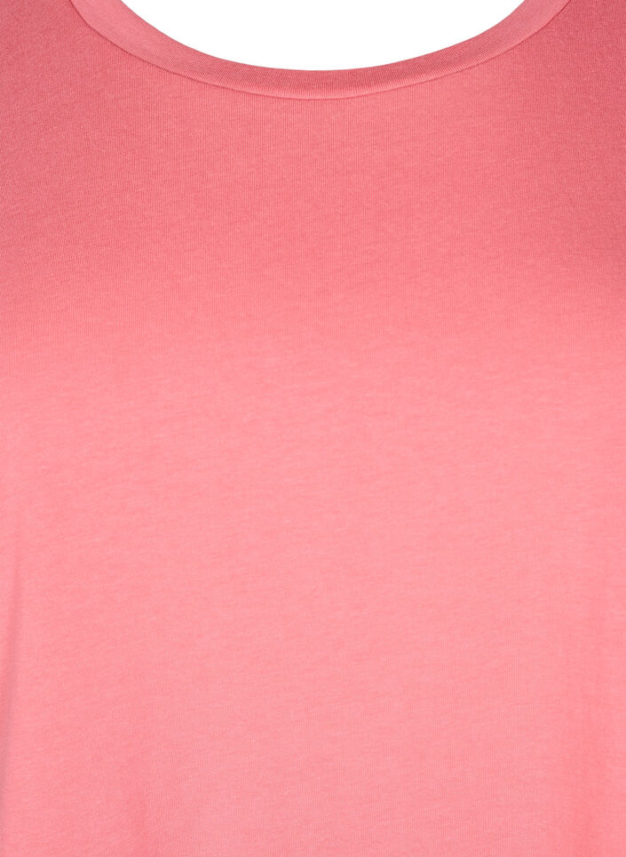 T-shirt met korte mouwen van katoenmix, Roze, Packshot image number 2