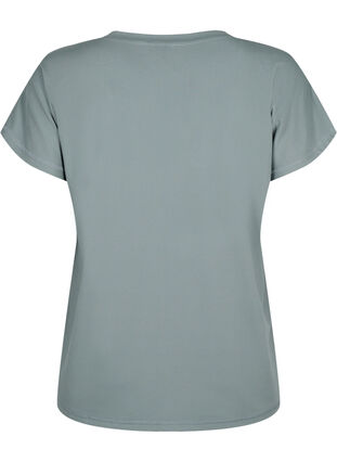 Los trainings-T-shirt met v-hals, Balsam Green, Packshot image number 1
