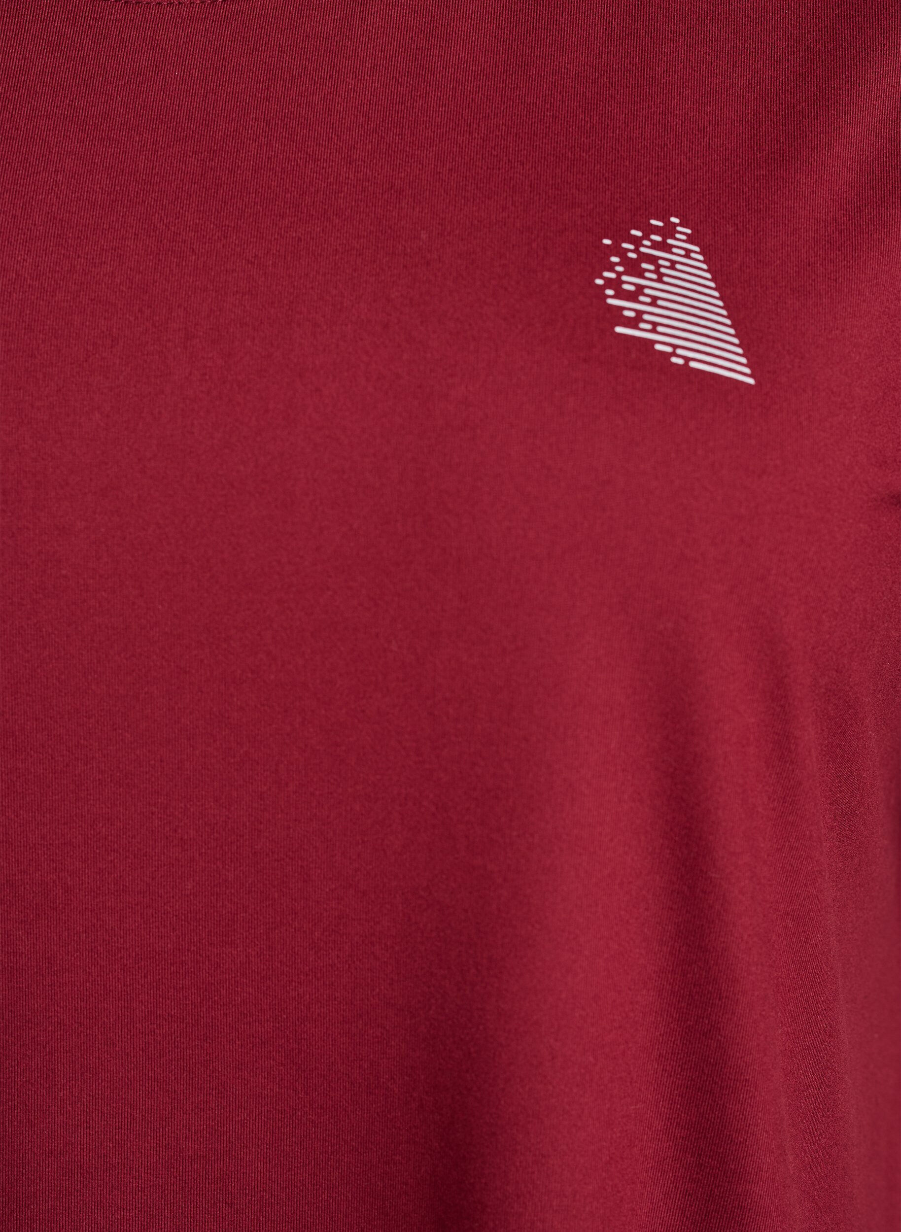 Zizzi Effen gekleurd trainingsshirt, Rood, Packshot image number 2