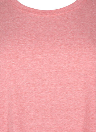 Gemêleerd T-shirt met korte mouwen, Living Coral Mel., Packshot image number 2