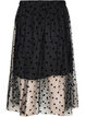 Midi-tule rok met hartjes, Zwart, Packshot image number 1