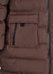 Pufferjas met capuchon en zakken, Bruin, Packshot image number 3