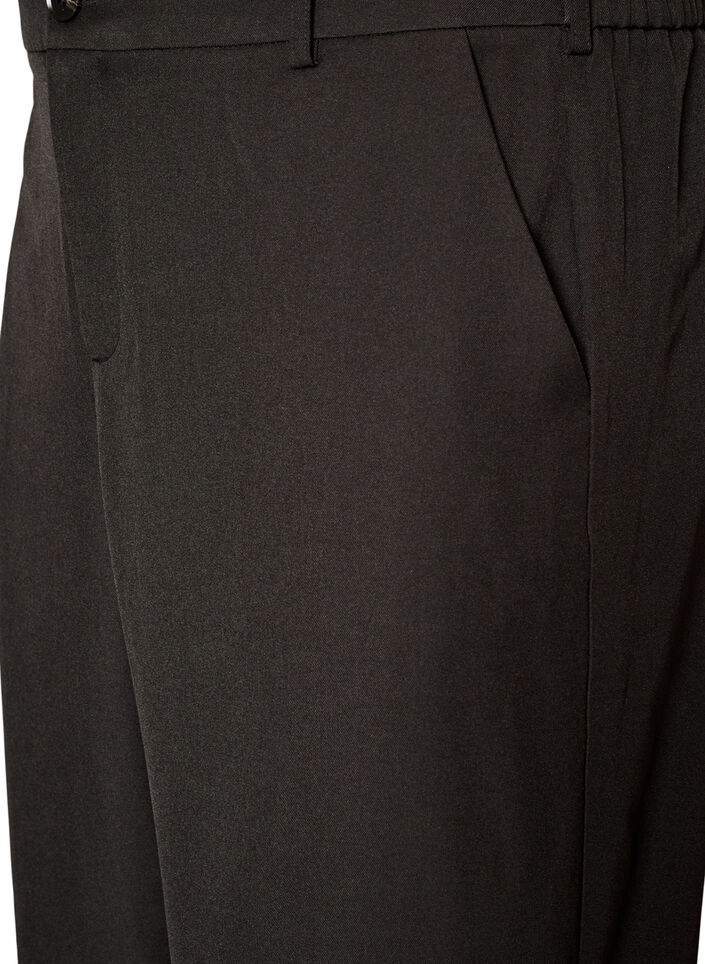 Broek met hoge taille en barrel fit, Zwart, Packshot image number 2