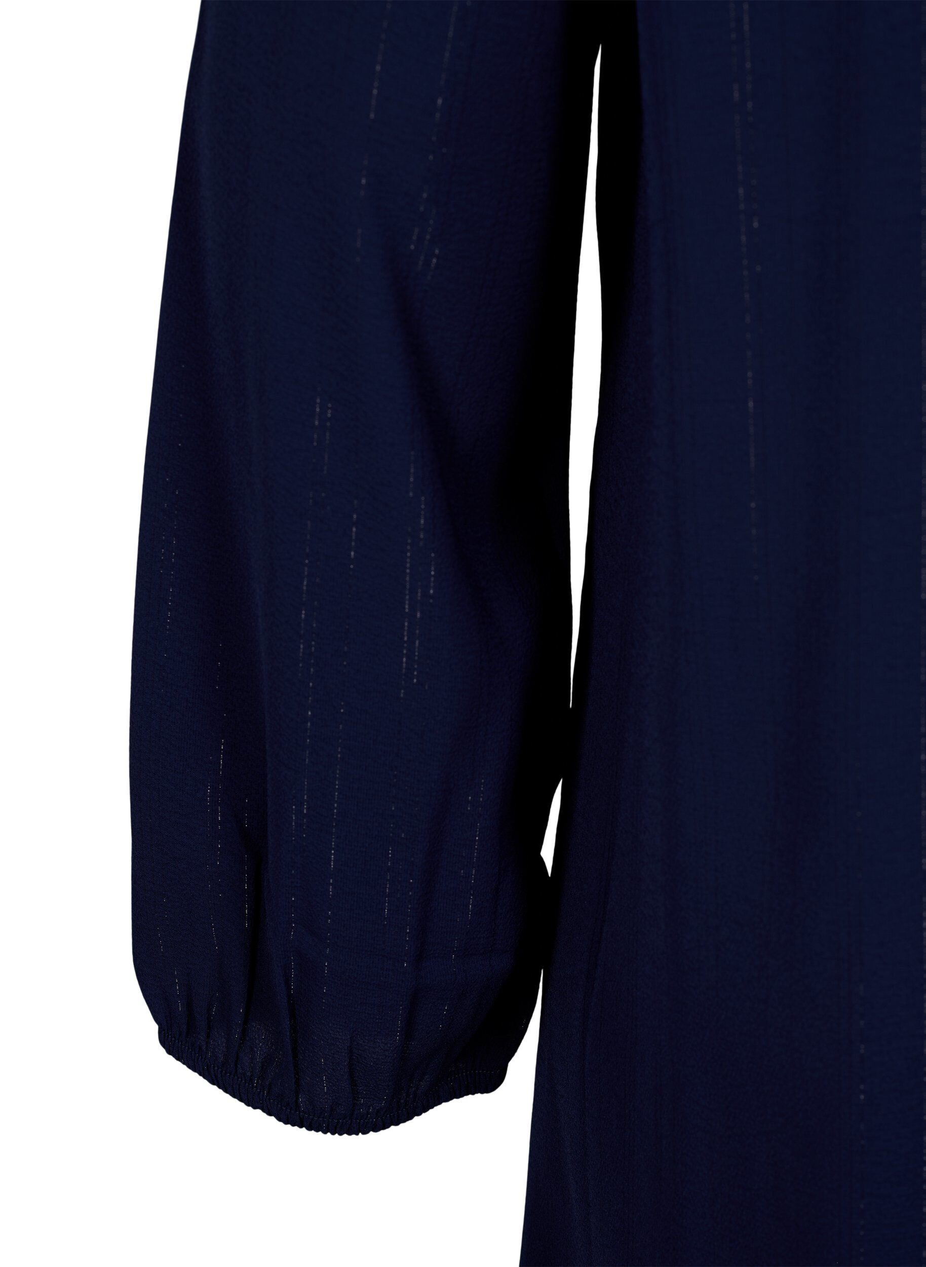 Zizzi Kort jurkje met ruches en glitter, Blauw, Packshot image number 3