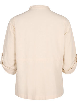 Overhemd van linnenmix met zakken, Sandshell, Packshot image number 1