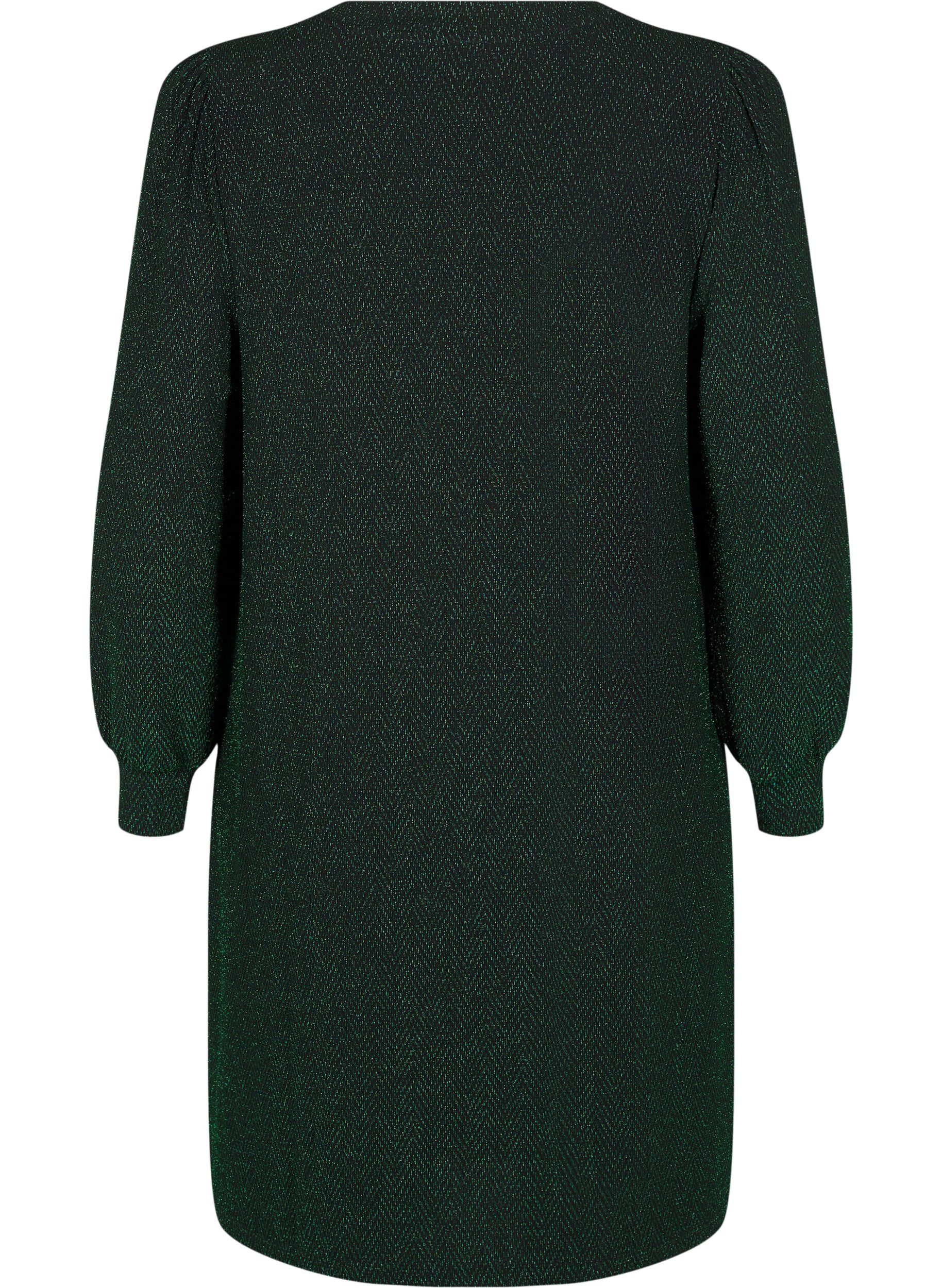 Zizzi Jurk met zigzagpatroon en glitter, Scarab ZigZagShimmer, Packshot image number 1