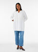 Katoenen mousseline tuniek met broderie anglaise, Wit, Model image number 1