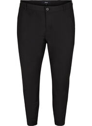 Klassieke broek met hoge taille en enkellengte, Black