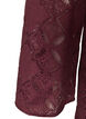 Kanten jurk met lange mouwen en ruchezoom, Donker Bordeaux, Packshot image number 3