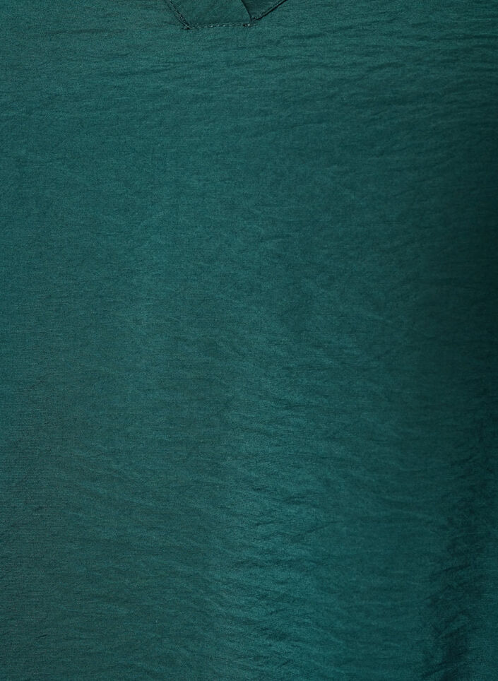 Blouse met balloneffect en chiffondetails, Groen, Packshot image number 2