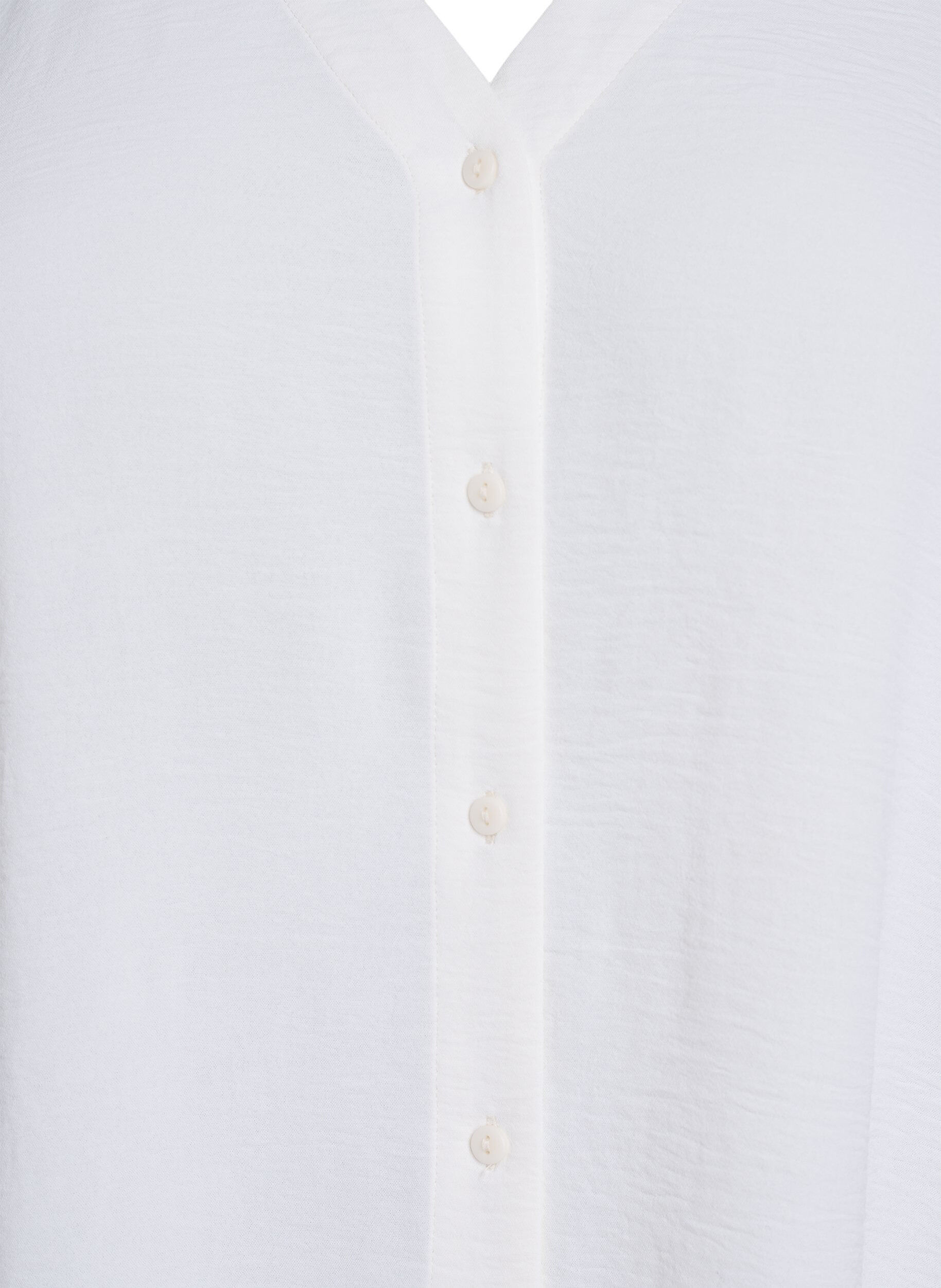 ZizziShirtblouse met V-hals en 3/4 mouwen, Vanille, Packshot image number 2