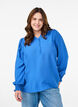 Viscose blouse met smock en geplooide details, Blauw, Model image number 0