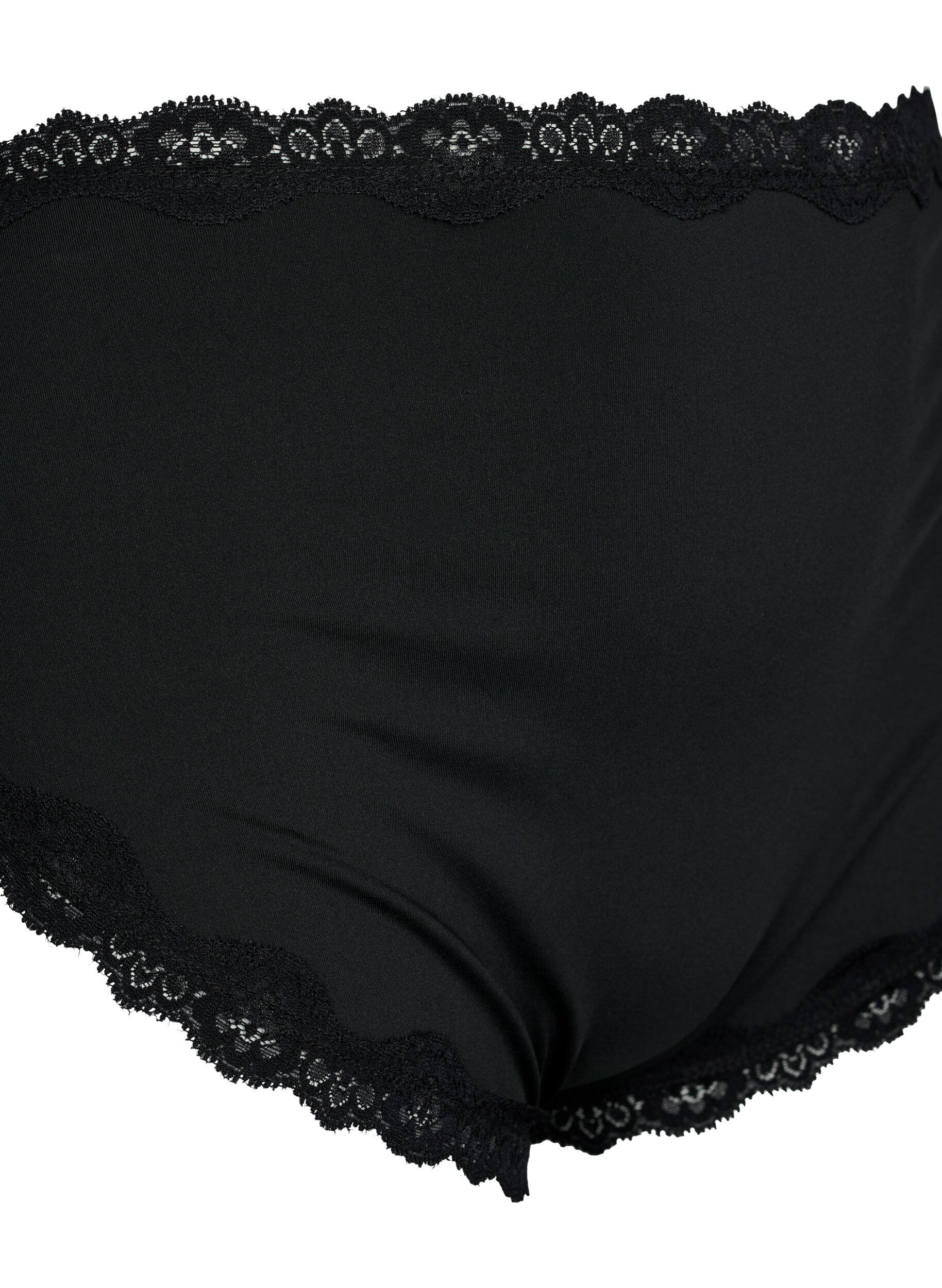 Zizzi 2-pack slip met regular waist, Black, Packshot image number 2