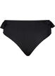 Bikinislip met ruches, Zwart, Packshot image number 0