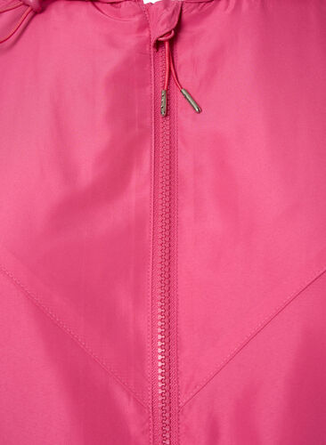 Korte jas met capuchon en verstelbare onderkant, Hot Pink, Packshot image number 2