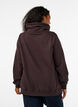 Sweatshirt met hoge kraag en zakken, Bruin, Model image number 2