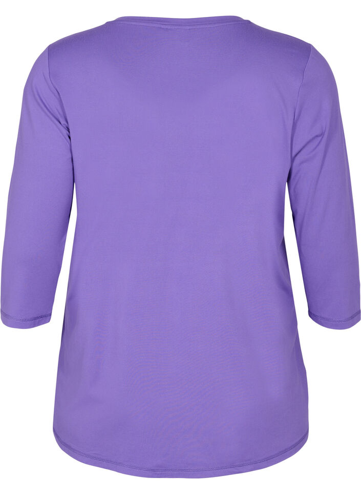 Sporttop met 3/4 mouwen, Paars, Packshot image number 1