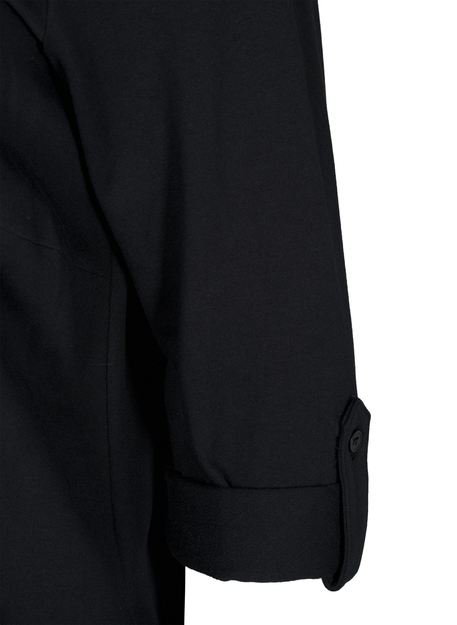 Zizzi Ballonjurk met zakken, Zwart, Packshot image number 3