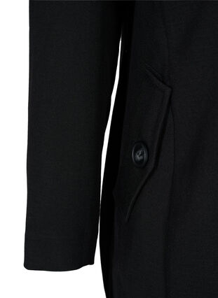 Klassieke jas met knoopsluiting, Black, Packshot image number 3