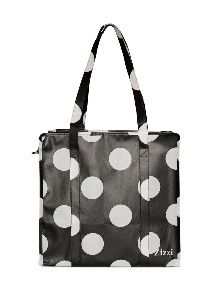 Shoppingtas met ritssluiting, Zwart, Packshot image number 0