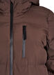 Pufferjas met capuchon en zakken, Bruin, Packshot image number 2