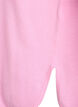 Gebreide blouse met ronde hals en gebreid patroon, Roze, Packshot image number 3