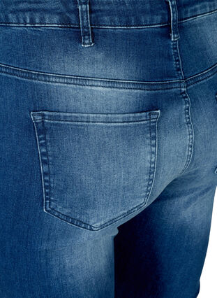 Super slim Amy jeans met hoge taille, Blue denim, Packshot image number 3