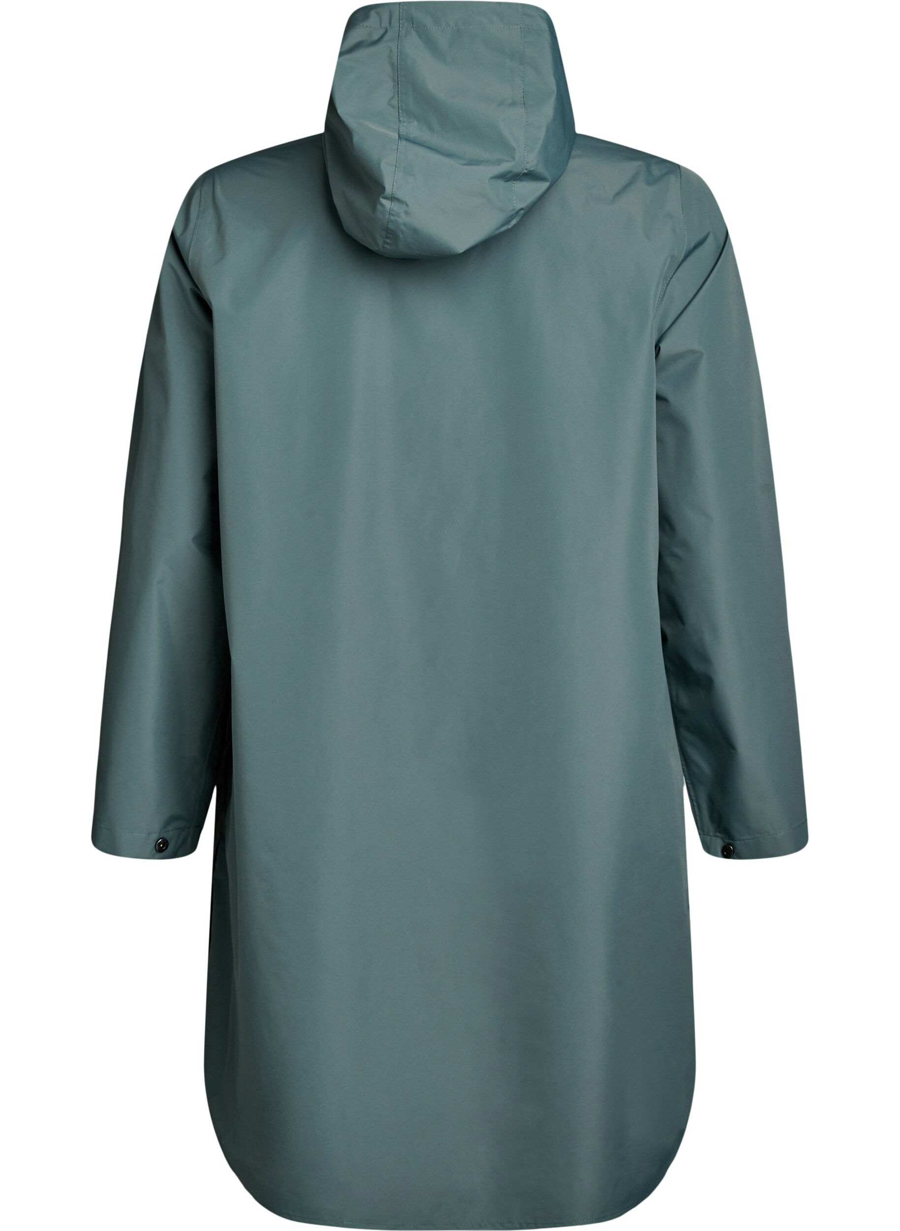ZizziRegenjas met zakken en capuchon, Groen, Packshot image number 1