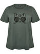 T-shirt met print, Groen, Packshot image number 0