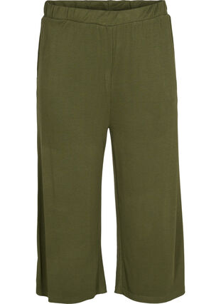 7/8 pyjama broek in viscose, Ivy Green, Packshot image number 0