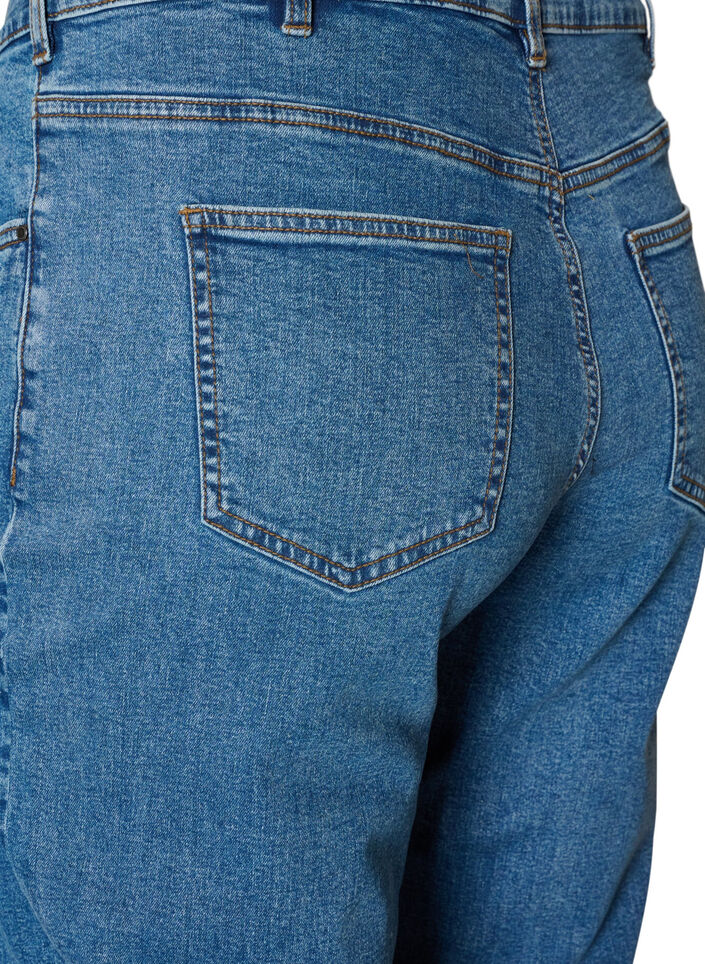 Gecropte Vera jeans met een straight-fit, Blauw, Packshot image number 3