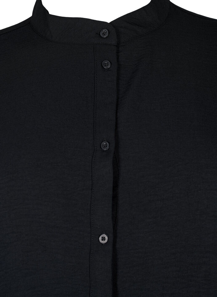 Overhemdblouse met gehaakte details, Black, Packshot image number 2