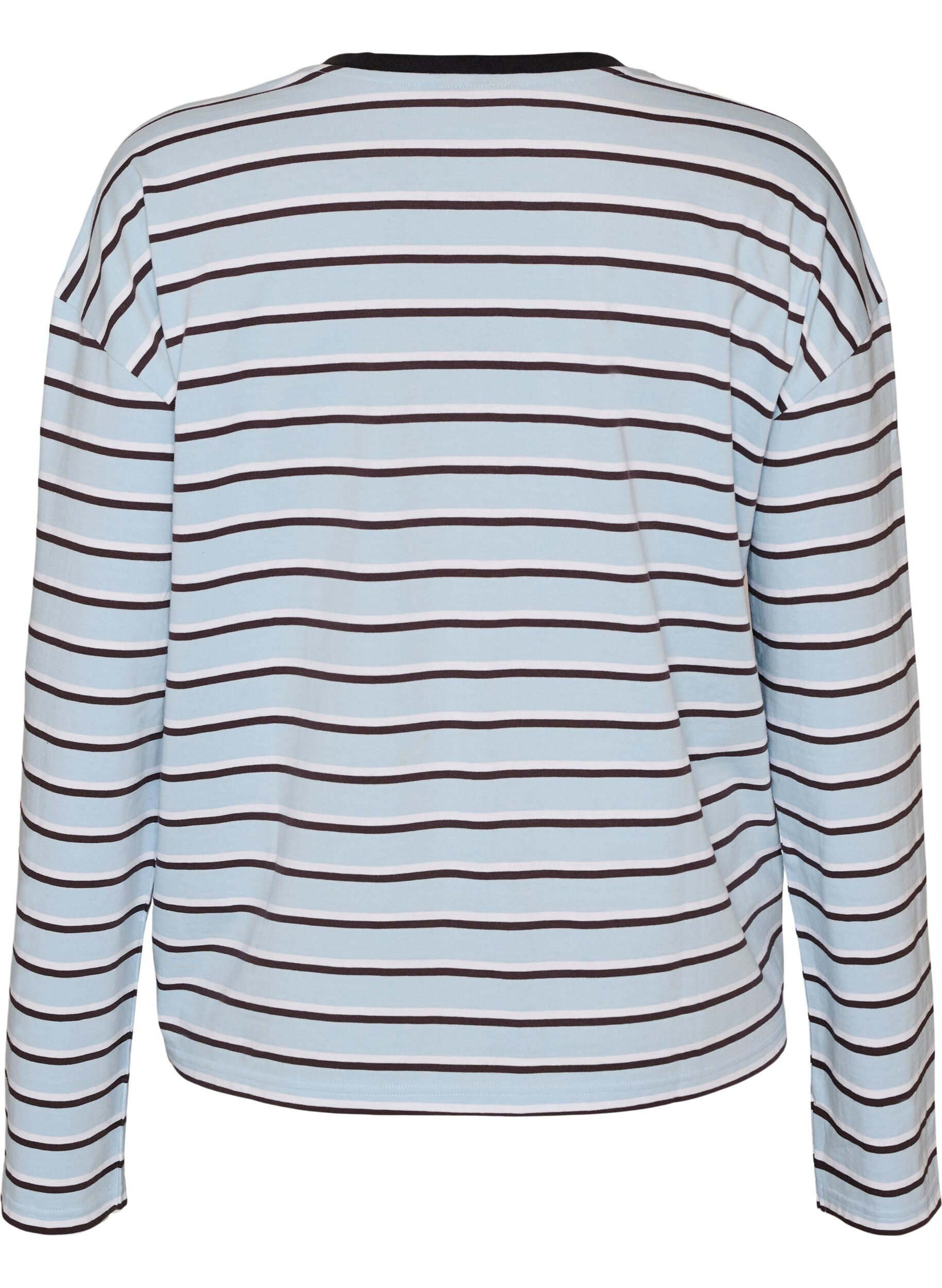 ZizziBasic T-shirt met lange mouwen, Blauw, Packshot image number 1