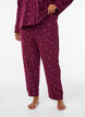 Katoenen pyjamabroek met hoge taille, Donker Bordeaux, Model image number 2