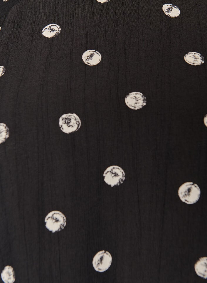 Korte viscose jurk met ballonmouwen, 9990, Packshot