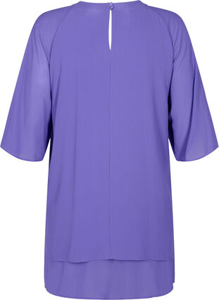 Chiffon blouse met 3/4 mouwen, Purple Corallites, Packshot image number 1
