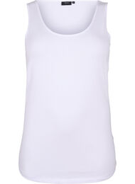 Effen gekleurd basic top in katoen, Wit