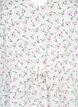 Jurk met 1/2 mouw met bloemenprint in viscose, White Purple Flower, Packshot image number 2