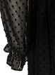 Chiffonjurk met guipure kant en empire-lijn, Zwart, Packshot image number 3
