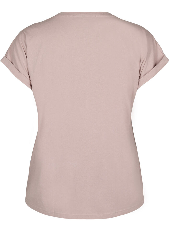 T-shirt met korte mouwen van katoenmix, Rood, Packshot image number 1
